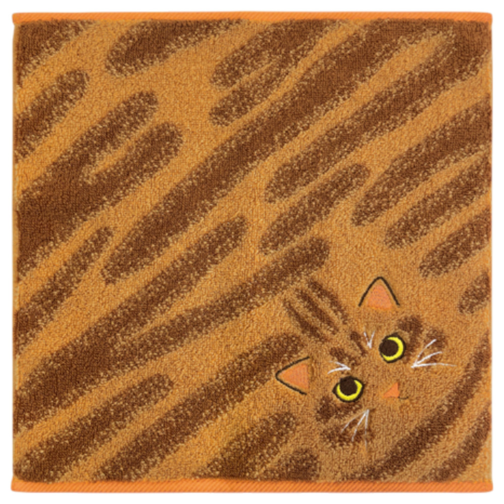 今治タオル ハンカチ 25cm×25cm 通販 日本製 プレーリードッグ UNJ-80 毛並みハンカチ タオルハンカチ ハンドタオル ハンカチタオル 猫 ねこ 刺繍 今治タオル |  | 01