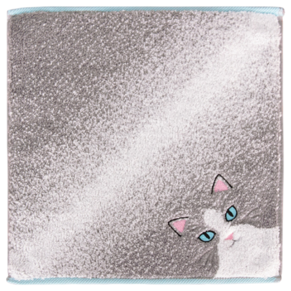 今治タオル ハンカチ 25cm×25cm 通販 日本製 プレーリードッグ UNJ-80 毛並みハンカチ タオルハンカチ ハンドタオル ハンカチタオル 猫 ねこ 刺繍 今治タオル |  | 03