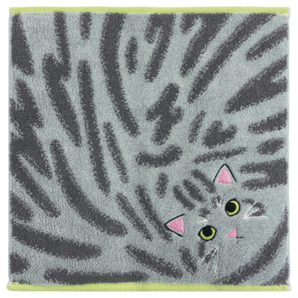 今治タオル ハンカチ 25cm×25cm 通販 日本製 プレーリードッグ UNJ-80 毛並みハンカチ タオルハンカチ ハンドタオル ハンカチタオル 猫 ねこ 刺繍 今治タオル |  | 04