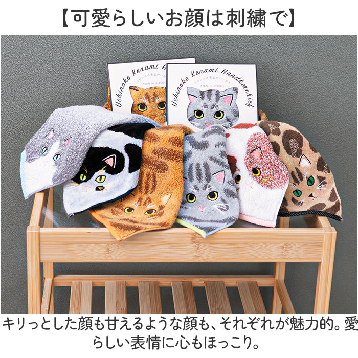 今治タオル ハンカチ 25cm×25cm 通販 日本製 プレーリードッグ UNJ-80 毛並みハンカチ タオルハンカチ ハンドタオル ハンカチタオル 猫 ねこ 刺繍 今治タオル |  | 09