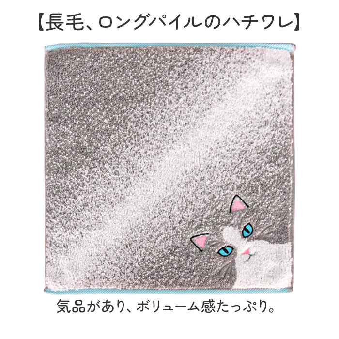 今治タオル ハンカチ 25cm×25cm 通販 日本製 プレーリードッグ UNJ-80 毛並みハンカチ タオルハンカチ ハンドタオル ハンカチタオル 猫 ねこ 刺繍 今治タオル |  | 14