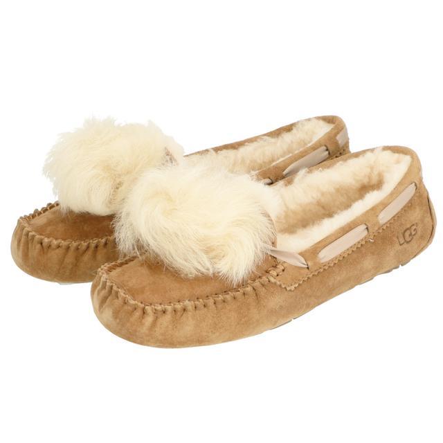 UGG モカシン レディース アグ 通販 スリッポン ブランド おしゃれ DACOTA POM POM ダコタ ポンポン 1019015 ファー スウェード ローファー ボア 内ボア｜backyard｜02