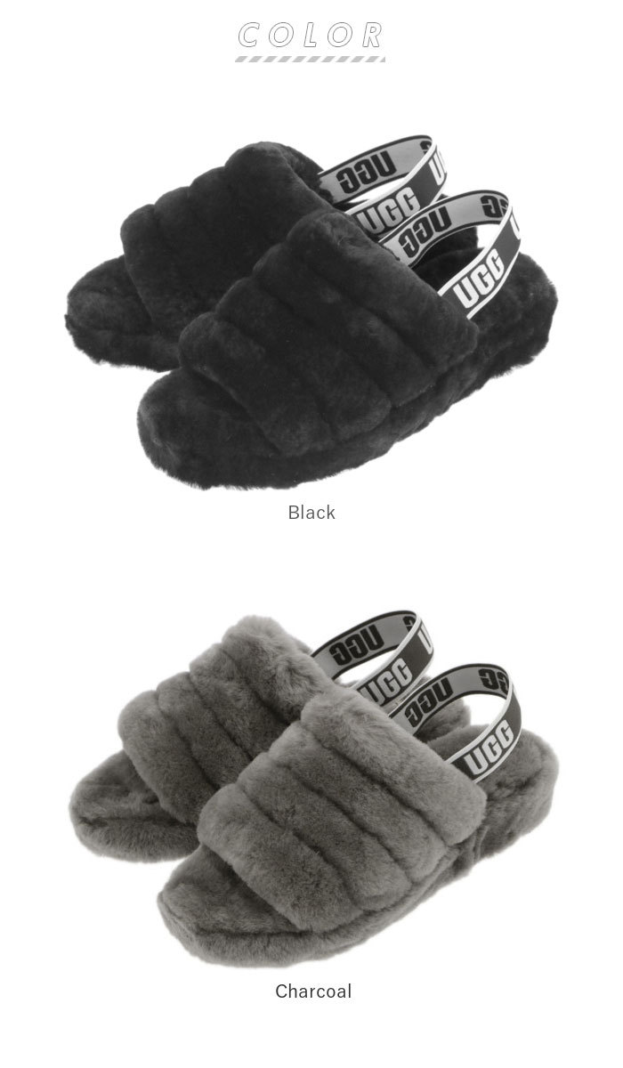 ugg 通販ugg サンダル ファー 好評 フラッフ イヤー スライド FLUFF