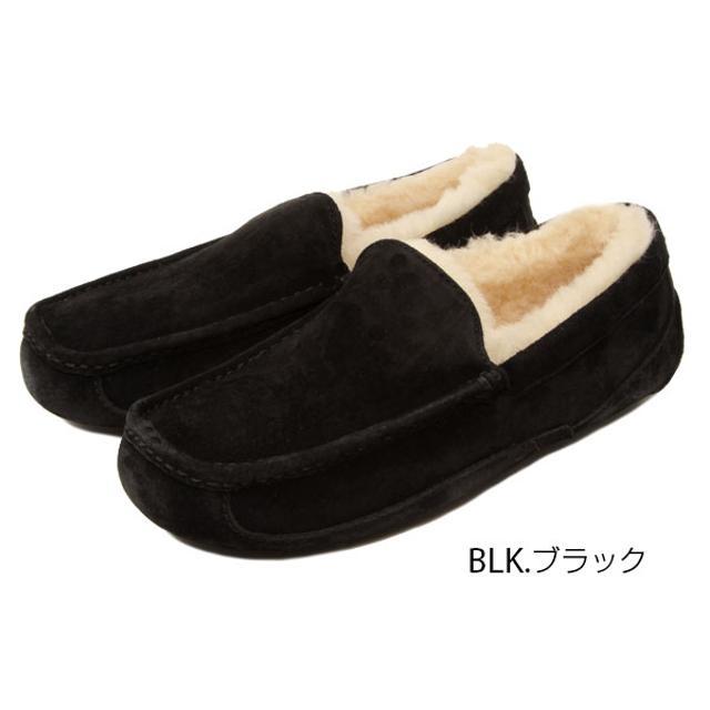 UGG モカシン 好評 メンズ アスコット スリッポン ローファー おすすめ レザー 定番 ボア フ...