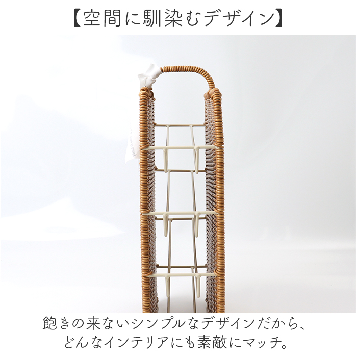 UTILE ユティル ストッカー ラップ 通販 ラップストッカー 収納かご 持ち手 持ち手付き 整理ケース 収納ボックス 縦型 スリム キッチン収納 洗える 収納 | UTILE | 08