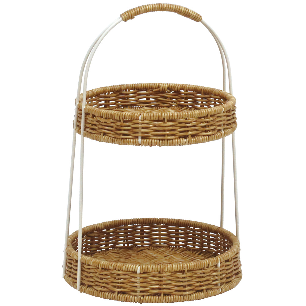 アフタヌーンティースタンド 通販 UTILE ユティル ラウンドラック ケーキスタンド バスケット 小物収納 収納かご かご編み アフタヌーンティースタンド |  | 01