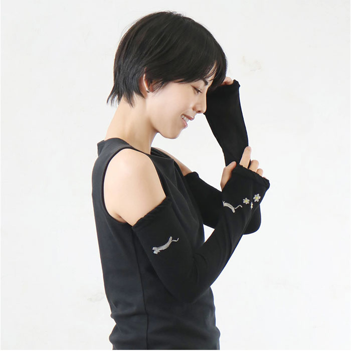 UVカット アームカバー 通販 腕カバー 冷感アームカバー 日焼け対策 かわいい おしゃれ シンプル 冷房対策 紫外線対策 接触冷感 ひんやり 夏 春夏 UVカット | BACKYARD FAMILY | 07