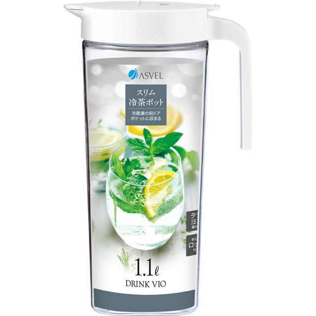 アスベル ピッチャー おしゃれ 麦茶 お茶 水 麦茶ポット 耐熱 横置き