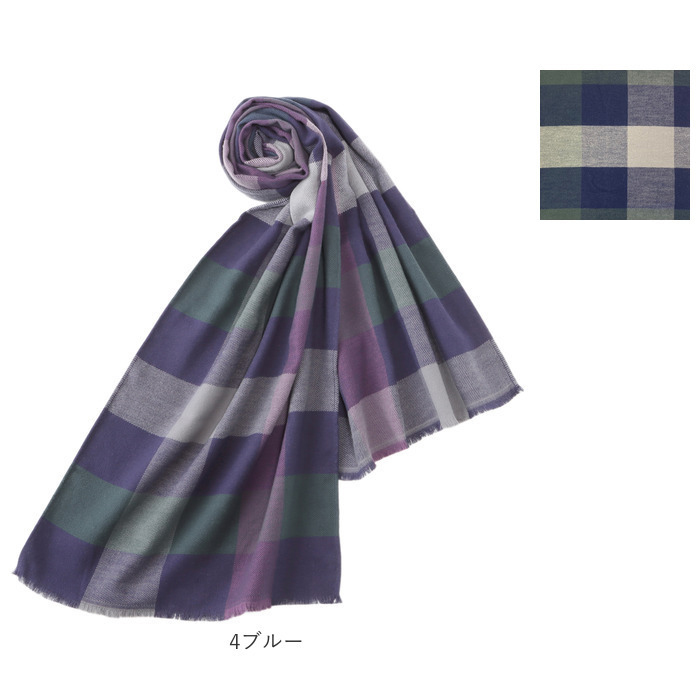 マフラー チェック レディース 通販 ストール スカーフ 今治 メンズ チェック柄 手洗い 洗える 洗濯 綿 コットン100% 日本製 冬小物 防寒 あたたかい マフラー |  | 15