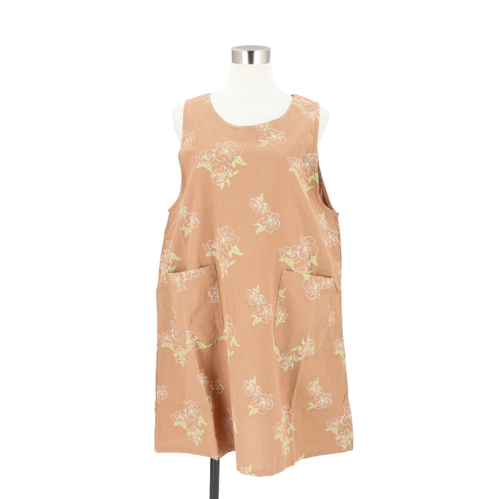 エプロン おしゃれ 通販 保育士 ショート丈 レディース 介護士 チュニック ラン型 かぶる だけ  かわいい 日用品 母の日 プレゼント ギフト エプロン | ミモザ | 03