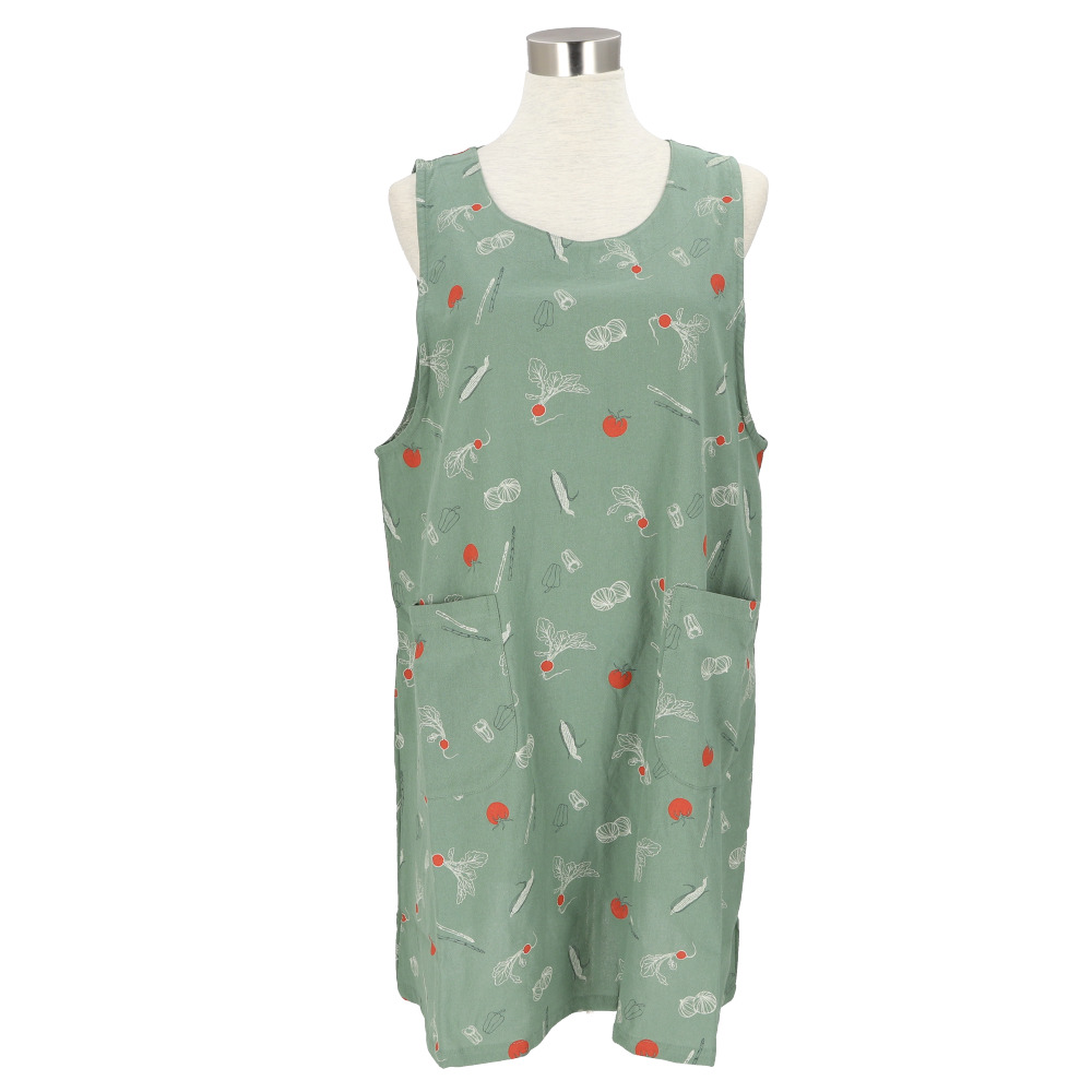 エプロン おしゃれ 通販 保育士 ショート丈 レディース 介護士 チュニック ラン型 かぶる だけ  かわいい 日用品 母の日 プレゼント ギフト エプロン | ミモザ | 12