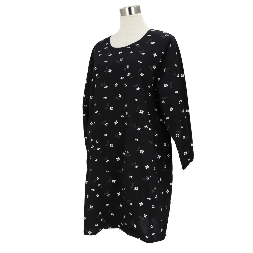 エプロン おしゃれ 通販 かっぽう着 前掛け 保育士 割烹着 長袖 カフェエプロン 介護士 レディース 綿100% コットン ワッシャー加工 かわいい 母の日 エプロン |  | 06