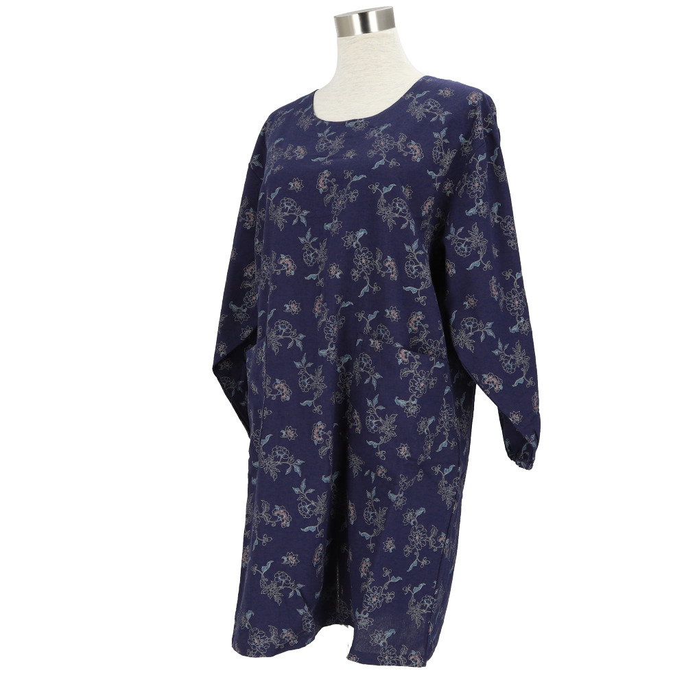 エプロン おしゃれ 通販 かっぽう着 前掛け 保育士 割烹着 長袖 カフェエプロン 介護士 レディース 綿100% コットン ワッシャー加工 かわいい 母の日 エプロン |  | 08