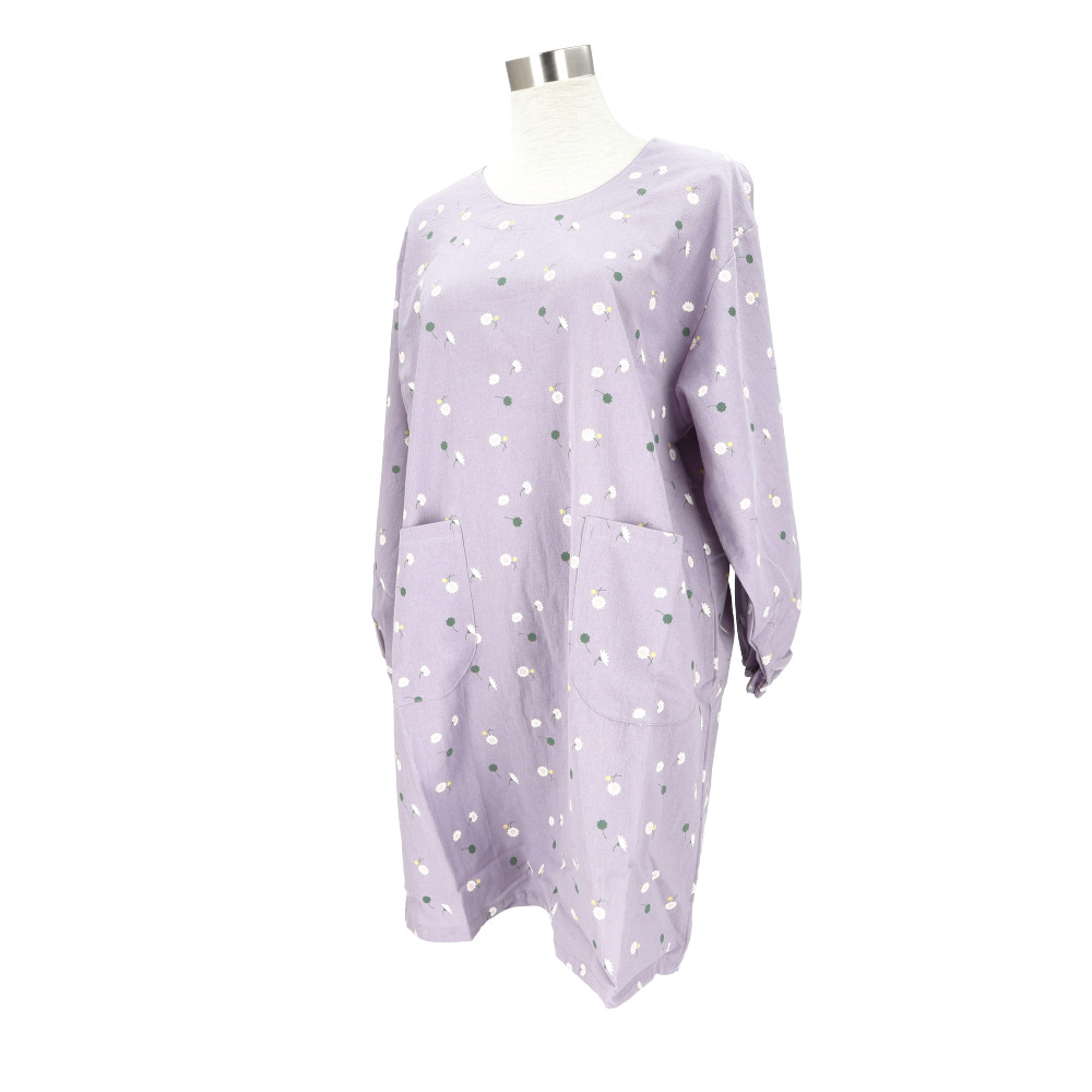 エプロン おしゃれ 通販 かっぽう着 前掛け 保育士 割烹着 長袖 カフェエプロン 介護士 レディース 綿100% コットン ワッシャー加工 かわいい 母の日 エプロン |  | 12