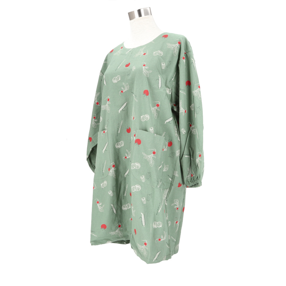 エプロン おしゃれ 通販 かっぽう着 前掛け 保育士 割烹着 長袖 カフェエプロン 介護士 レディース 綿100% コットン ワッシャー加工 かわいい 母の日 エプロン |  | 15