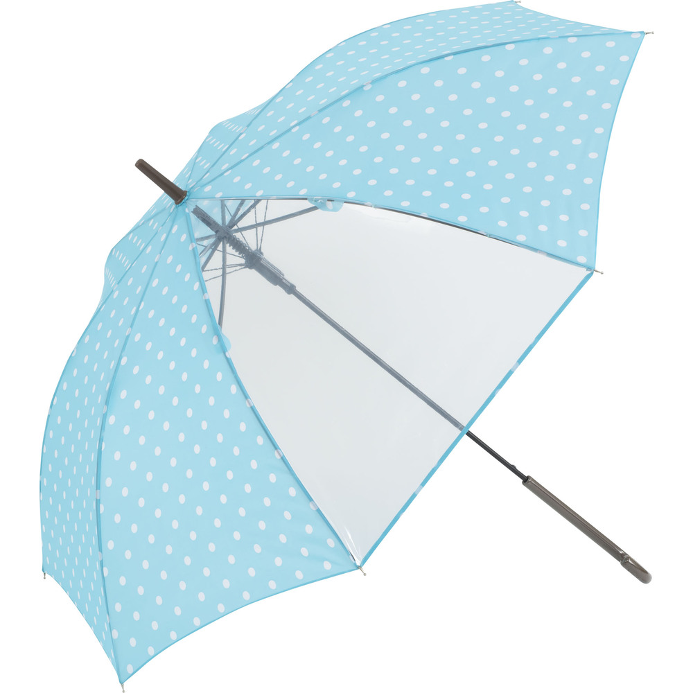 傘 キッズ 58cm 長傘 かさ 58センチ 雨傘 アンブレラ 子供 子ども 女の子 女子 グラスファイバー 透明窓 窓付き 通学 登校