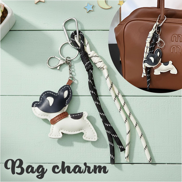 バッグチャーム 犬 通販 ドッグチャーム バッグ チャーム バッグアクセサリー いぬ キーホルダー dog キーリング 韓国チャーム ストラップ バッグチャーム | 