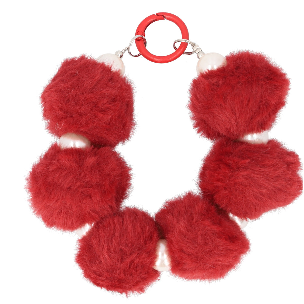 スマホ ストラップ ブレスレット 通販 スマホストラップ ハンドストラップ 手首 もこもこ モコモコ かわいい 可愛い ボンボン パール ビーズ スマホ |  | 03