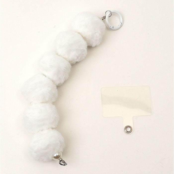 スマホ ストラップ ブレスレット 通販 スマホストラップ ハンドストラップ 手首 もこもこ モコモコ かわいい 可愛い ボンボン パール ビーズ スマホ |  | 16