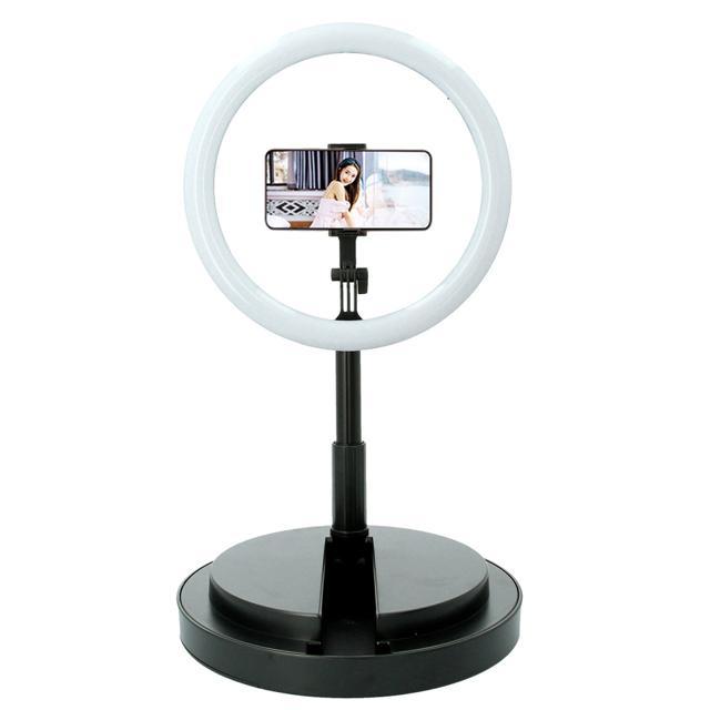 スマホスタンド ライト付き 通販 リングライト スマホ LED 自撮りライト セルカライト かわいい おしゃれ 伸縮 高さ調節 ビデオ会議 Web会議 スマホスタンド |  | 01