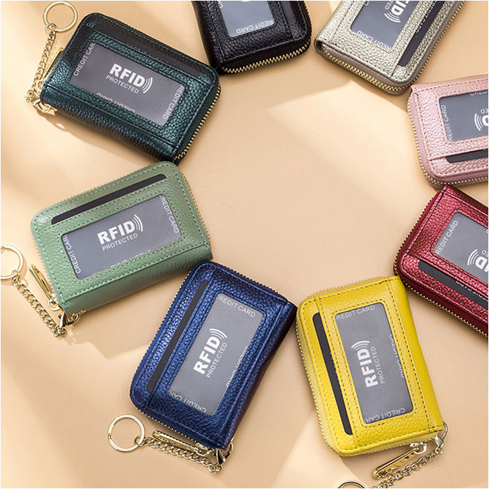 本革 RFID 本革 カードケース キーホルダ付き 通販 コインケース 小銭入れ カード入れ 財布 じゃばら ミニ財布 お財布 サイフ カード ウォレット お札入れ お札 | ブランド登録なし