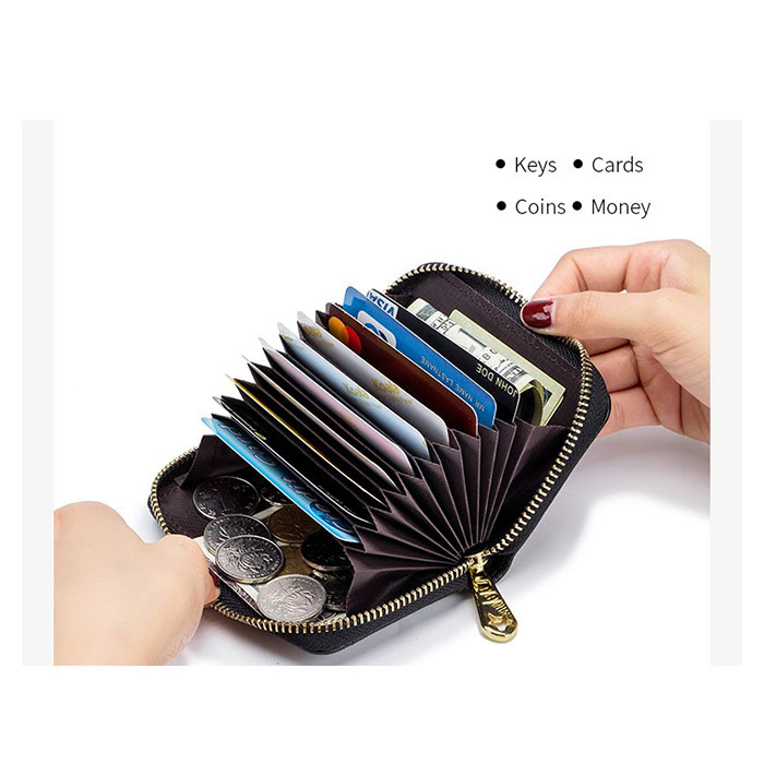 本革 RFID 本革 カードケース キーホルダ付き 通販 コインケース 小銭入れ カード入れ 財布 じゃばら ミニ財布 お財布 サイフ カード ウォレット お札入れ お札 | ブランド登録なし | 15