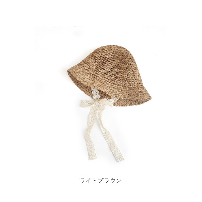 帽子 キッズ 麦わら帽子 通販 キッズ帽子 ぼうし ナチュラルハット 子供帽子 リボン レース あご紐付き あご紐 日除け 日よけ 夏用 夏 女の子 男の子 帽子 |  | 15