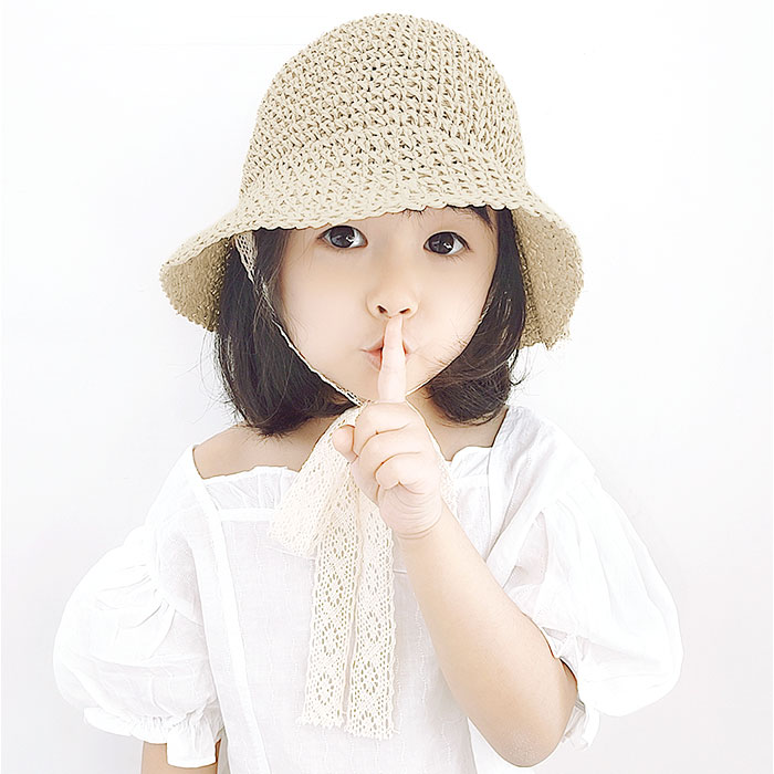帽子 キッズ 麦わら帽子 通販 キッズ帽子 ぼうし ナチュラルハット 子供帽子 リボン レース あご紐付き あご紐 日除け 日よけ 夏用 夏 女の子 男の子 帽子 |  | 04