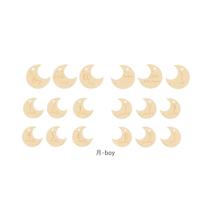 ベビー フォト グッズ 月齢 月型 通販 ベビーマンスリーカード 月齢カード 月齢フォト 木製バナー レターバナー ニューボーンフォト 赤ちゃん 行事 ベビー |  | 10