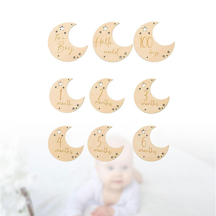 ベビー フォト グッズ 月齢 月型 通販 ベビーマンスリーカード 月齢カード 月齢フォト 木製バナー レターバナー ニューボーンフォト 赤ちゃん 行事 ベビー |  | 07