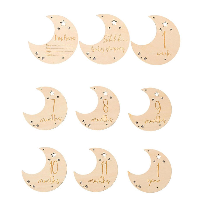 ベビー フォト グッズ 月齢 月型 通販 ベビーマンスリーカード 月齢カード 月齢フォト 木製バナー レターバナー ニューボーンフォト 赤ちゃん 行事 ベビー |  | 08