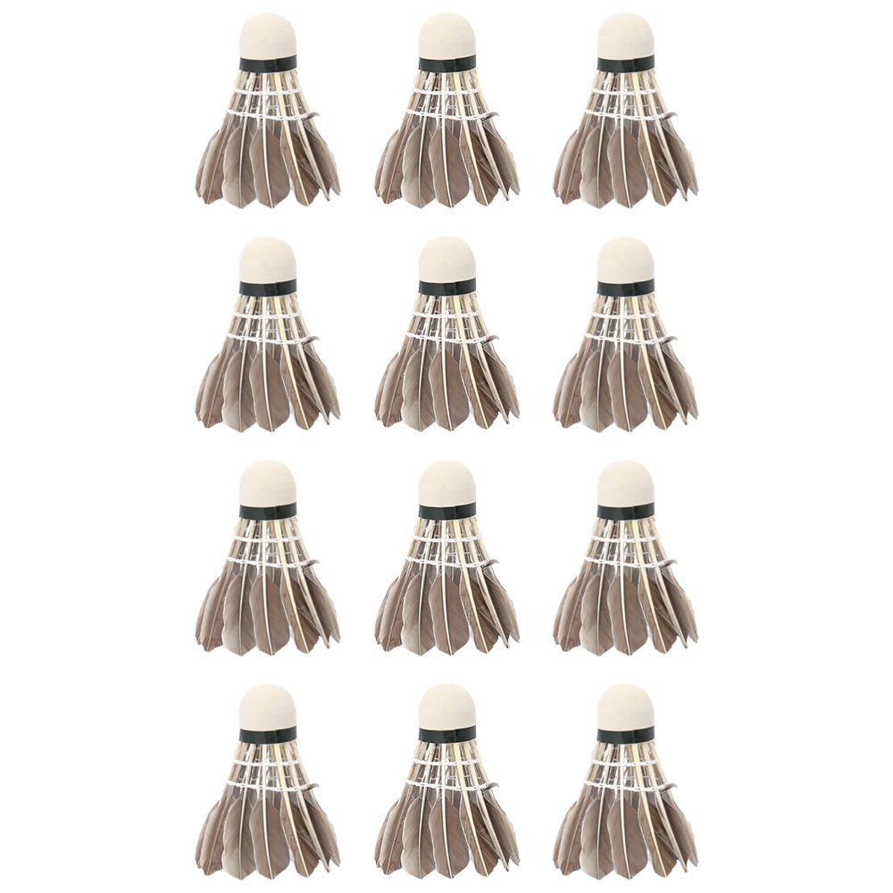 バドミントンシャトル 練習用 通販 バドミントン 羽根 バトミントン シャトルコック 羽 シャトル フェザー 12個 セット 1ダース 黒色 バドミントンシャトル |  | 01