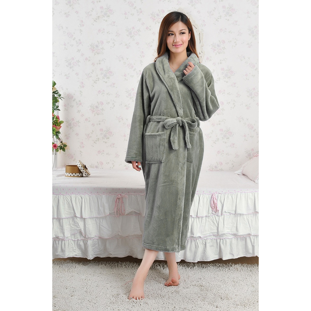バスローブ 通販バスローブ レディース ママ ガウン タオルローブ メンズ ユニセックス 男女兼用 パイル タオル マイクロファイバー フランネル生地 バスローブ | ブランド登録なし | 02
