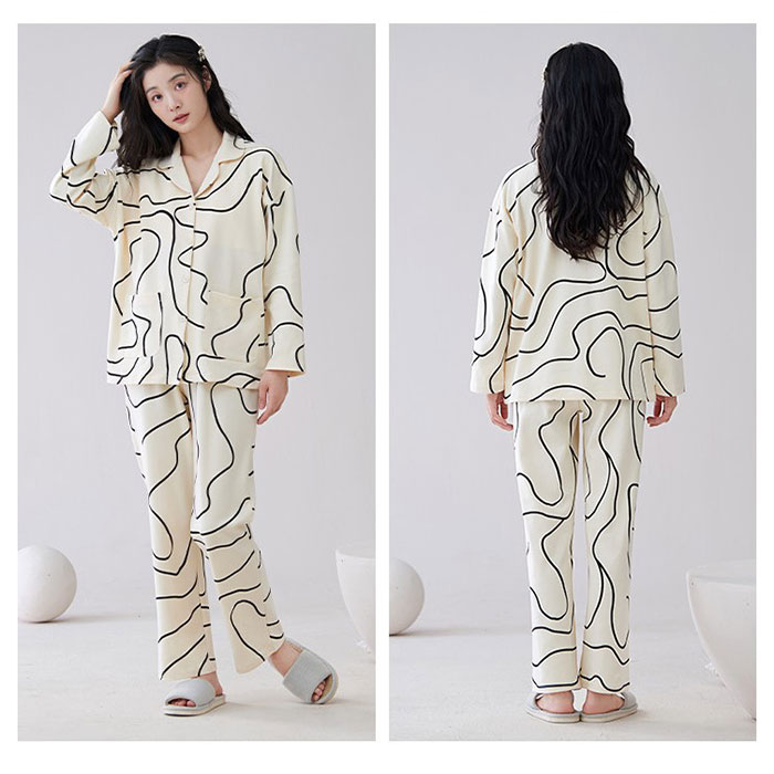 パジャマ レディース 綿100% 長袖 通販 ルームウェア 部屋着 上下