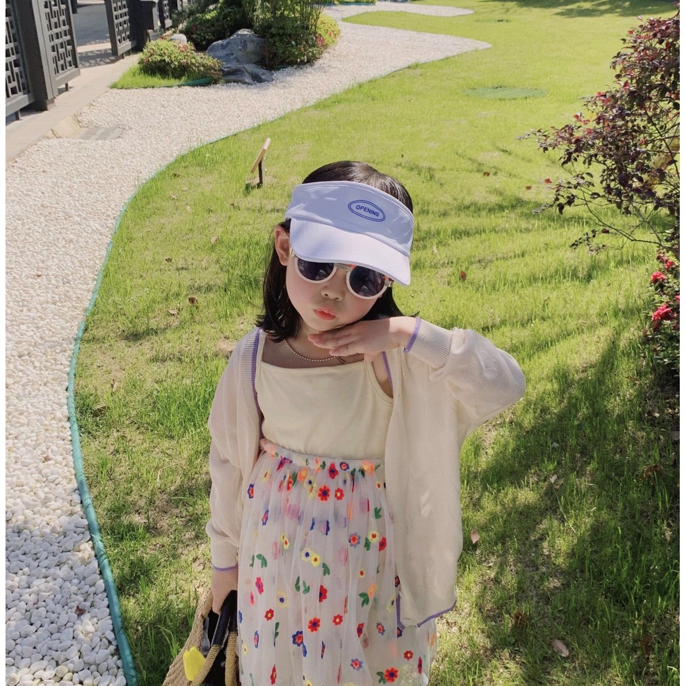 キッズ サンバイザー 通販 帽子 ぼうし つば長 つば広 軽量 軽い 日除け 日よけ 女の子 男の子 熱中症対策 無地 シンプル 子供 こども 子ども 外遊び キッズ |  | 04