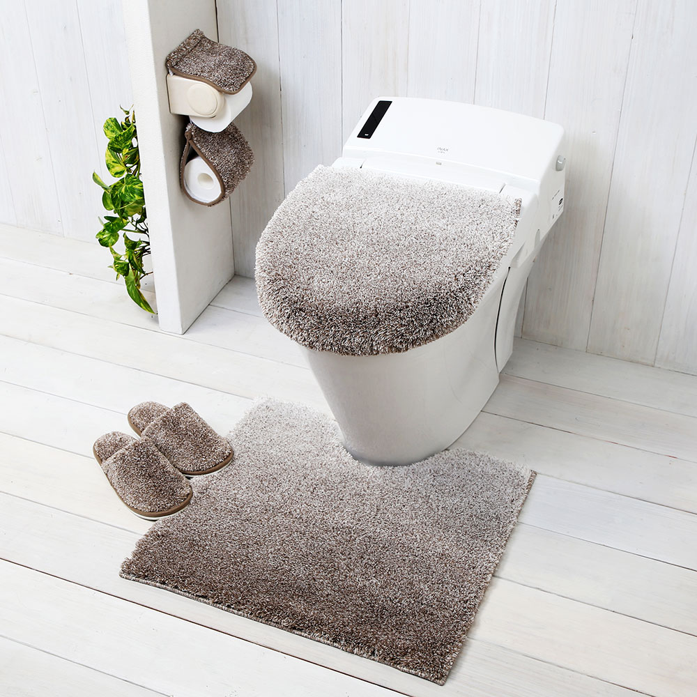 グラデ トイレ マット フタカバー 4点 セット 通販 トイレマット 足元マット トイレタリーマット ふたカバー ペーパーホルダ カバー スリッパ グラデ |  | 03