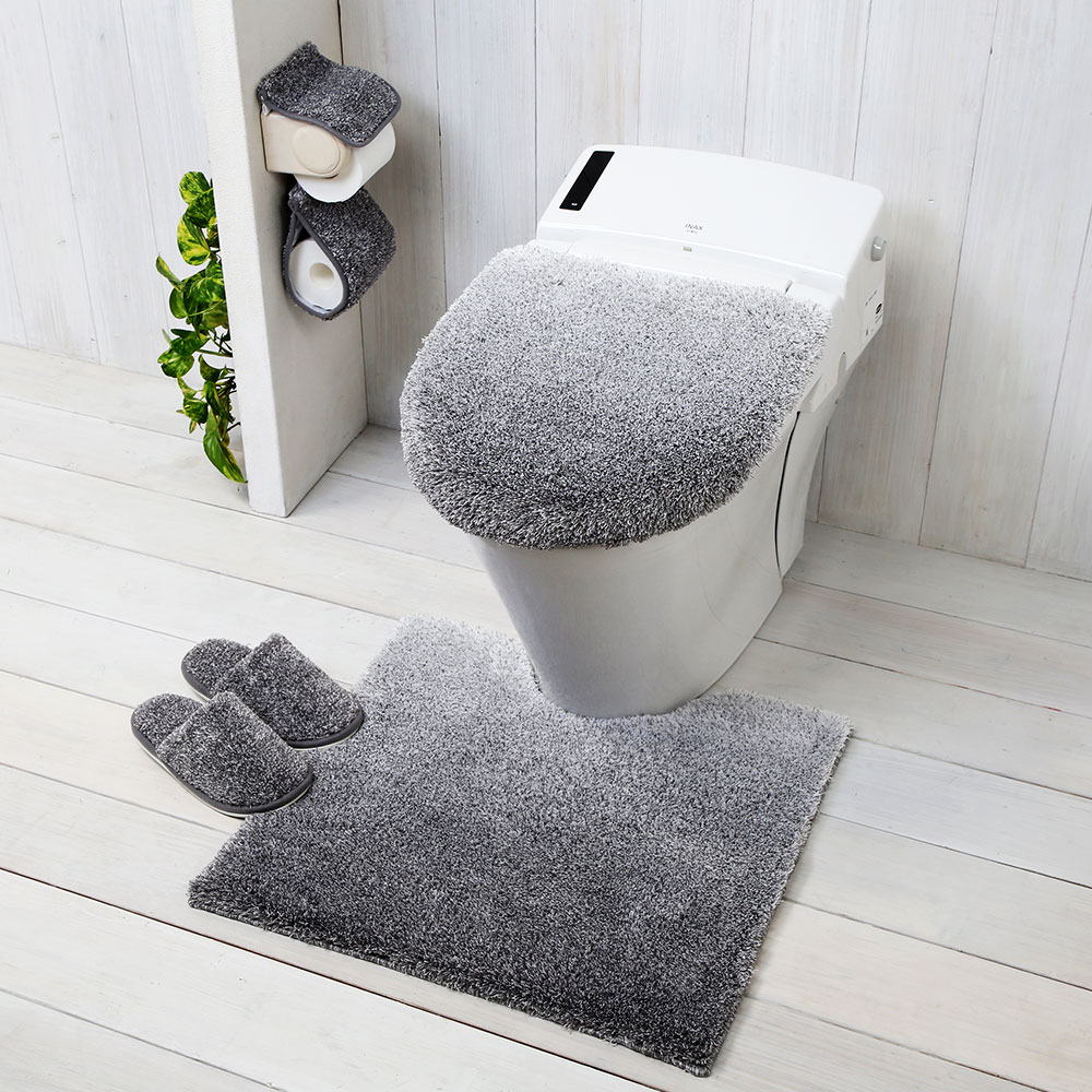 グラデ トイレ マット フタカバー 4点 セット 通販 トイレマット 足元マット トイレタリーマット ふたカバー ペーパーホルダ カバー スリッパ グラデ |  | 04