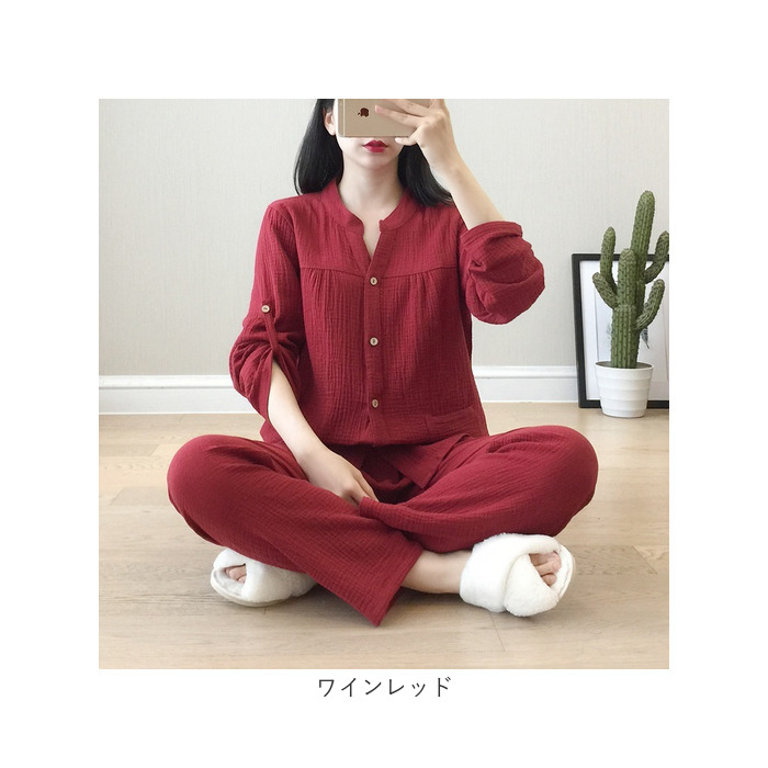 パジャマ レディース 綿100% 長袖 通販 ルームウェア 部屋着 上下