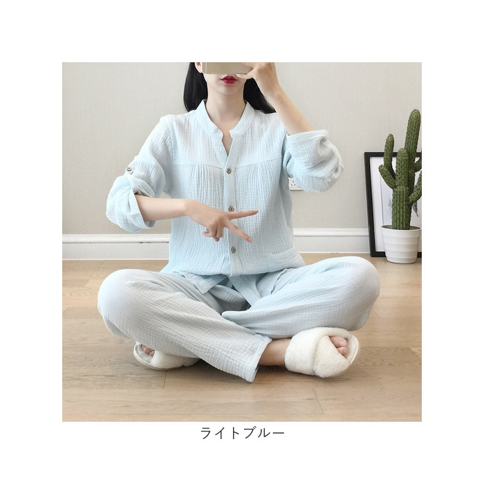 パジャマ レディース 綿100% 長袖 通販 ルームウェア 部屋着 上下