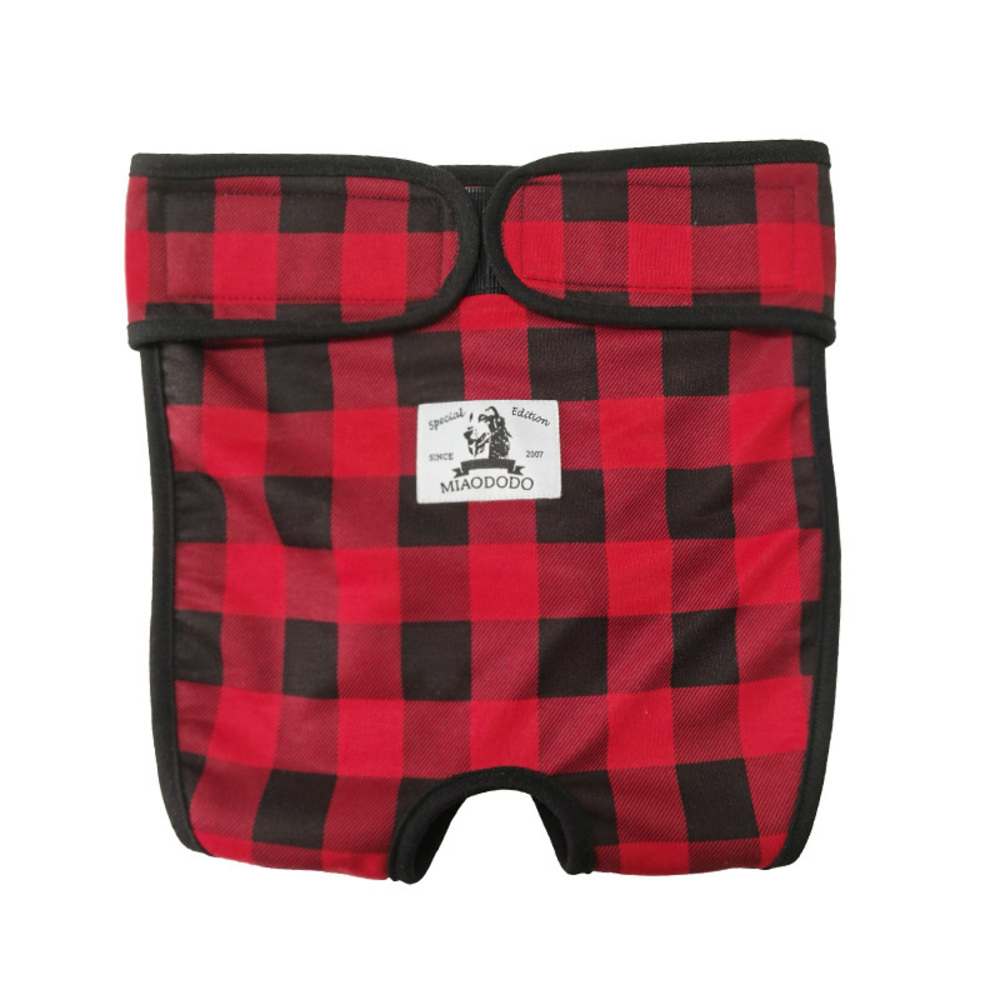 犬 通販犬 マナーパンツ 中型犬 大型犬 サニタリーパンツ マナーバンド オムツカバー ドッグウェア 犬の服 マーキング防止 チェック しつけ トイレ 介護 犬 | ブランド登録なし | 01