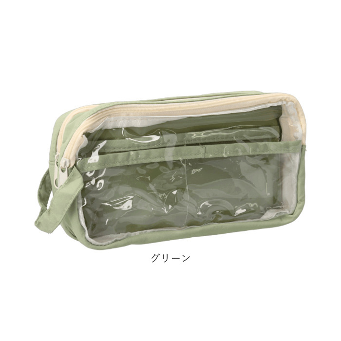 ペンポーチ 透明 通販 ペンケース 筆箱 痛ペンケース クリアペンケース ふでばこ クリア 大容量 筆入れ 推し活 コスメポーチ 中学生 高校生 小学生 ペンポーチ | BACKYARD FAMILY | 16