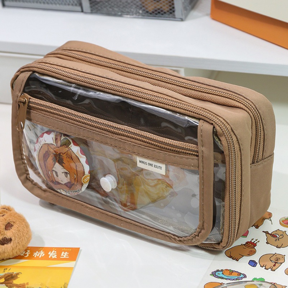 ペンポーチ 透明 通販 ペンケース 筆箱 クリアペンケース ふでばこ 痛ペンケース クリア 大容量 筆入れ 推し活 コスメポーチ 中学生 高校生 小学生 ペンポーチ |  | 07