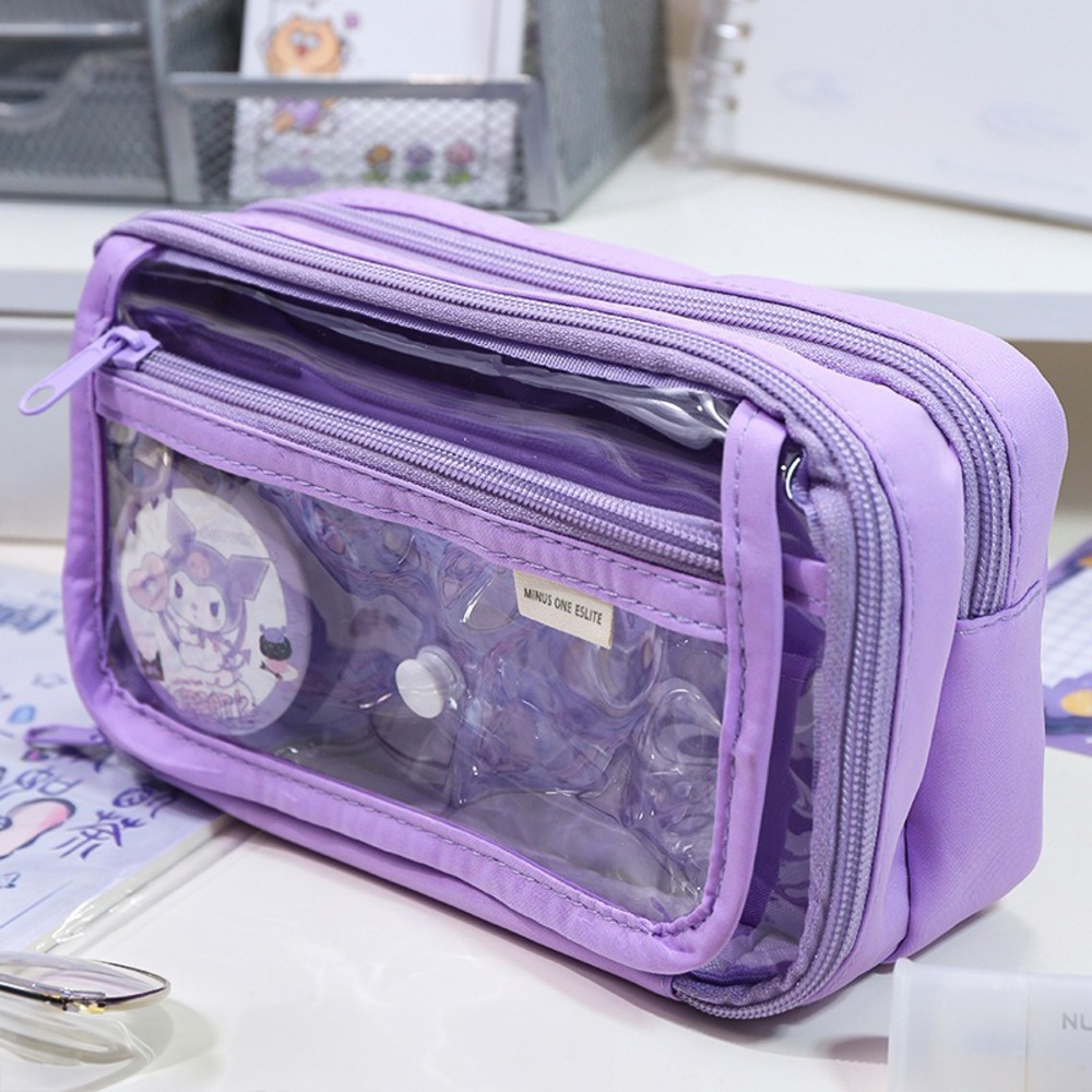 ペンポーチ 透明 通販 ペンケース 筆箱 クリアペンケース ふでばこ 痛ペンケース クリア 大容量 筆入れ 推し活 コスメポーチ 中学生 高校生 小学生 ペンポーチ |  | 02