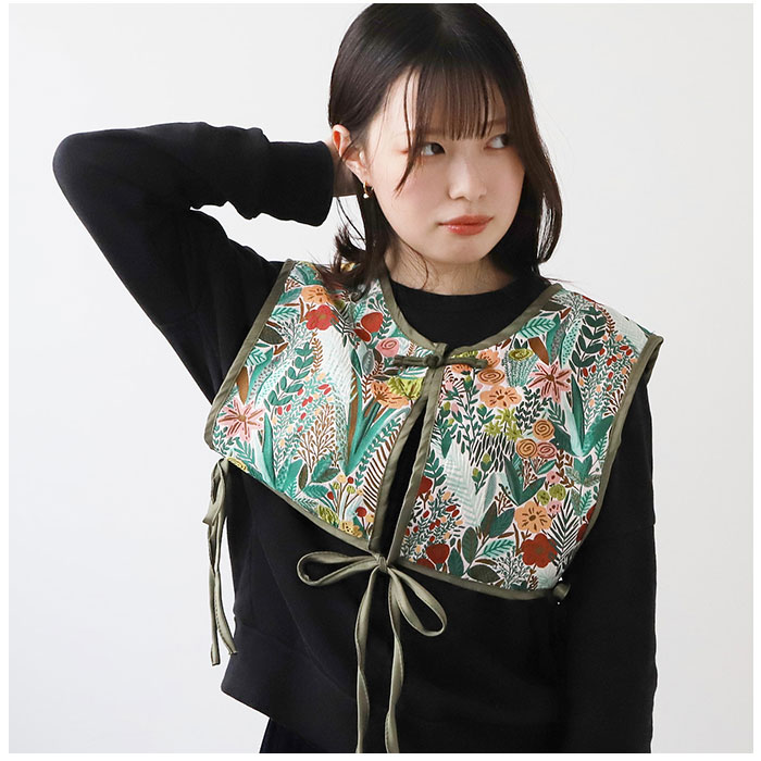☆ D-ペイズリーブラック 刺繍ベスト 総柄 ビスチェ ykpj1033