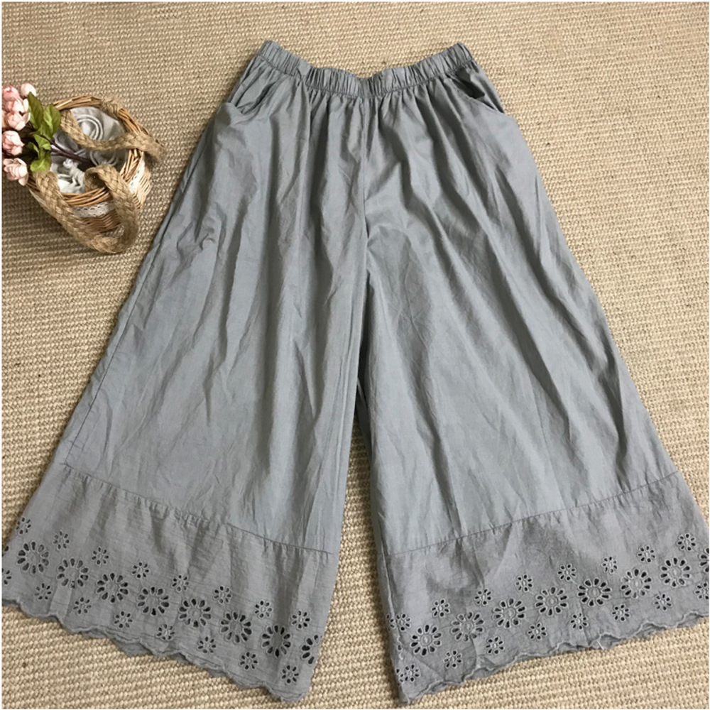 ペチパンツ レース ロング 通販 ペチコート インナー パンツ 綿 コットン 重ね着 フレアパンツ 透け防止 ゆったり おしゃれ ナチュラル 無地 ペチパンツ | ブランド登録なし | 06