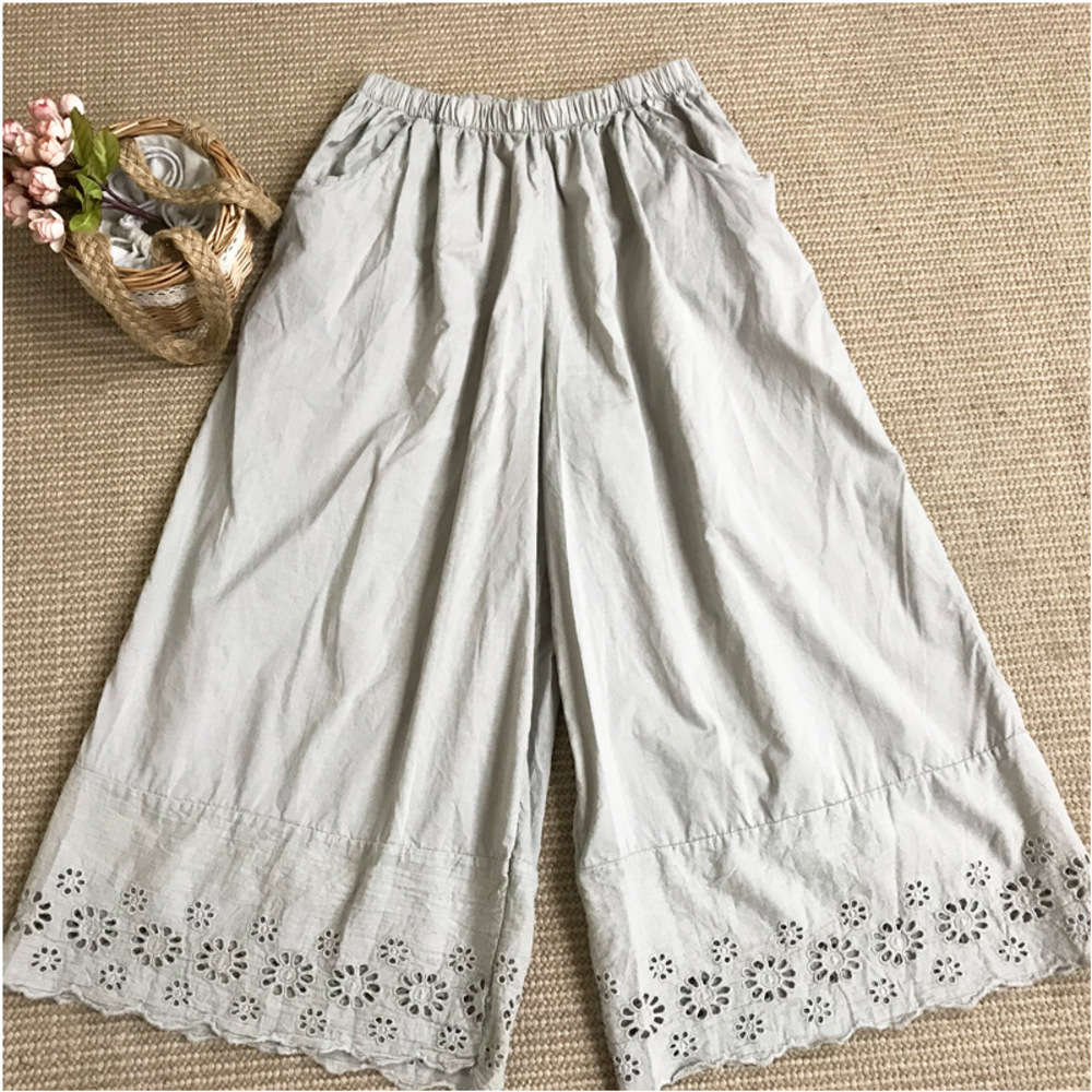 ペチパンツ レース ロング 通販 ペチコート インナー パンツ 綿 コットン 重ね着 フレアパンツ 透け防止 ゆったり おしゃれ ナチュラル 無地 ペチパンツ | ブランド登録なし | 07