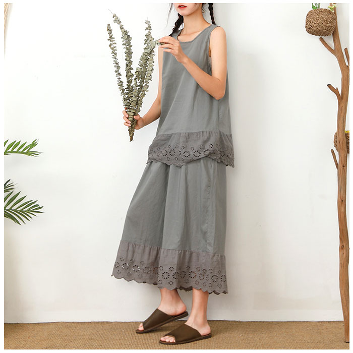 ペチパンツ レース ロング 通販 ペチコート インナー パンツ 綿 コットン 重ね着 フレアパンツ 透け防止 ゆったり おしゃれ ナチュラル 無地 ペチパンツ | ブランド登録なし | 02