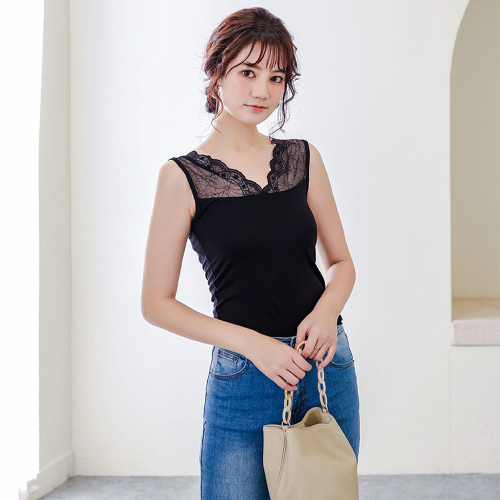 ショルダー 通販ショルダー レース インナー ショルダーレース タンクトップ 花柄 花柄レース Vネック vネック 肌着 フラワーレース ドレスインナー ショルダー | ブランド登録なし | 01