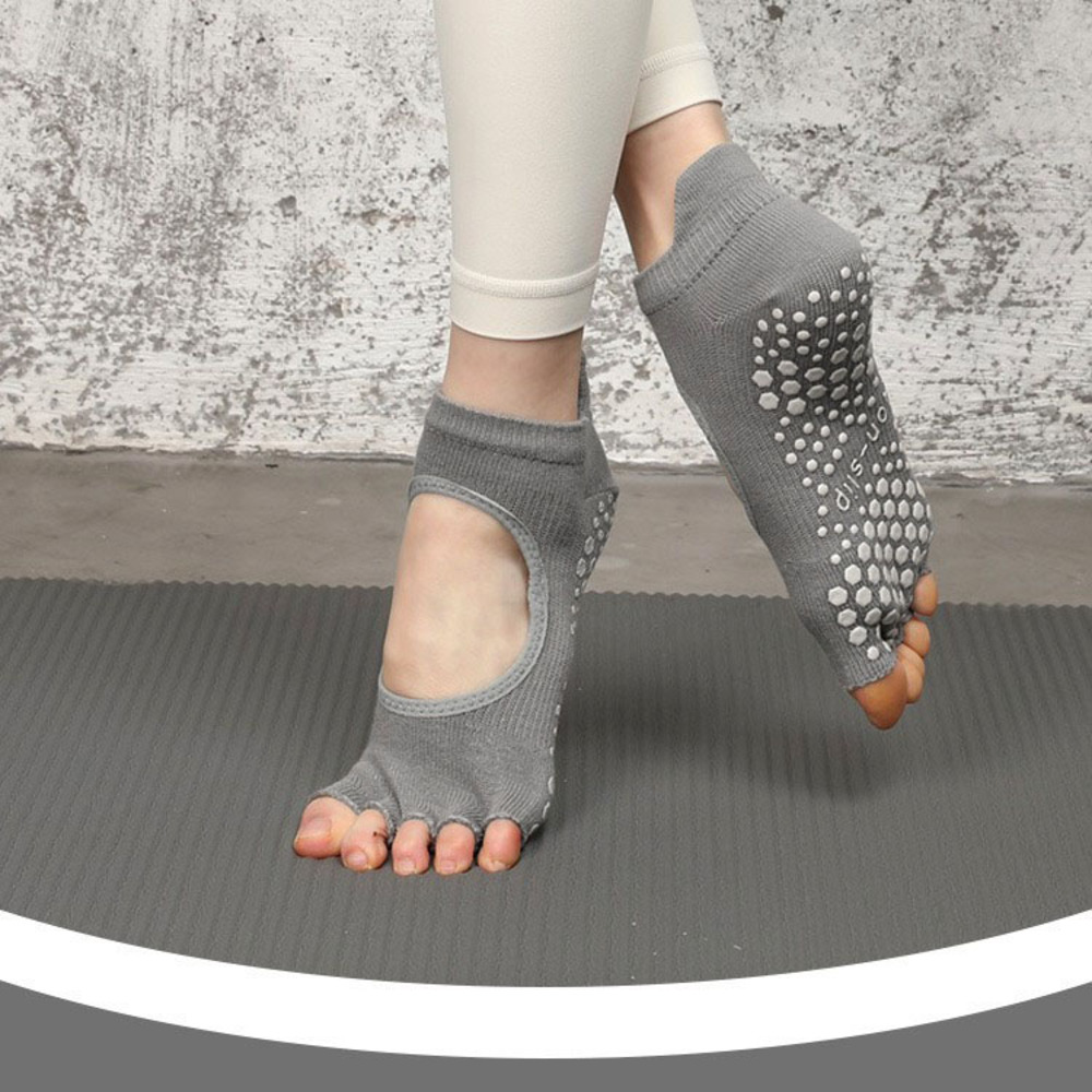 ヨガソックス 5本指 ２足セット 通販 つま先なし 靴下 オープントゥ 滑り止め付き ピラティス ヨガ ショートソックス 五本指ソックス ジム ヨガソックス |  | 03
