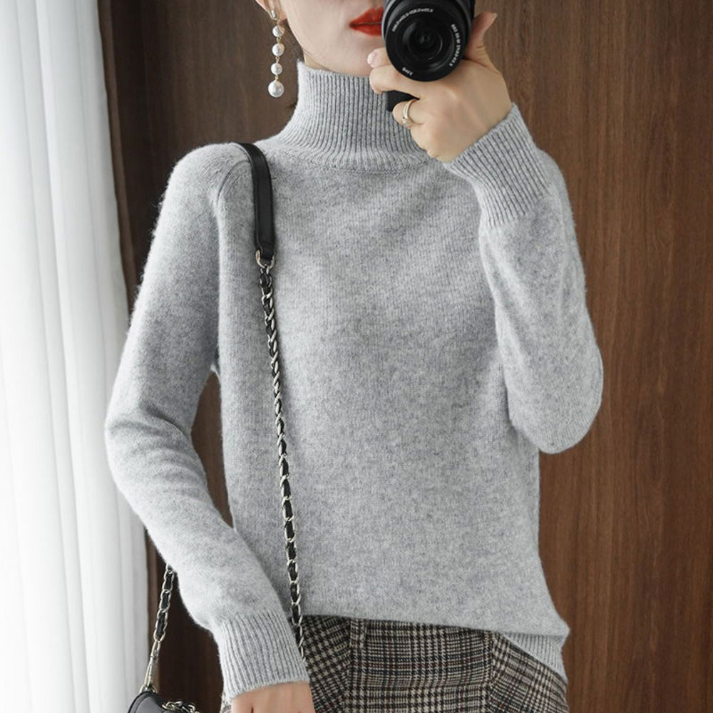 セーター ニット 秋 冬 レディース 通販 ニットセーター タートルネック カットソー ラグラン袖 プルオーバー 長袖 手洗い やや厚手 洗える しっとり セーター | BACKYARD FAMILY | 02